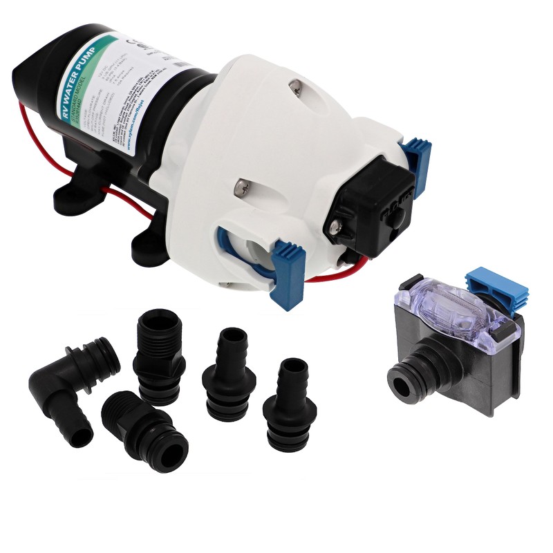 Flojet RV Water Pump R3526144D, 12 VDC 3-Chamber - Small
