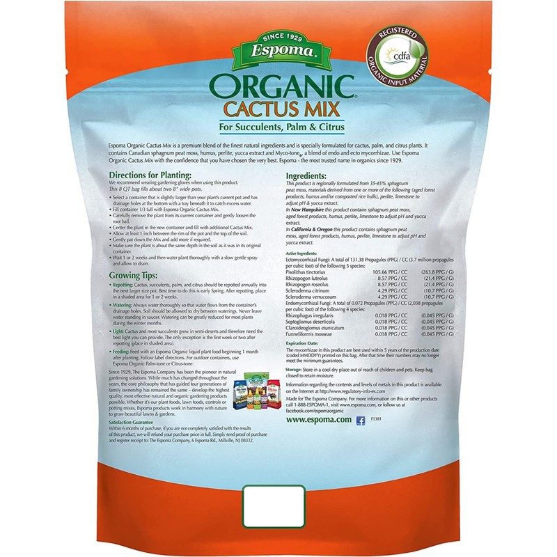 Espoma CA4 4-Quart Organic Cactus Mix, 4 Pack