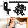 Cerpourt Shelf Support Pegs, 40 Pcs L-Shaped Black Steel Cabinet
