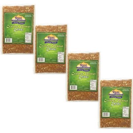 Rani Crushed Peanut Chikki (Brittle Candy) 3.5oz (100g) x Pack of 4 ~ All Natural | Vegan | No colors | Gluten Friendly | Indian Origin