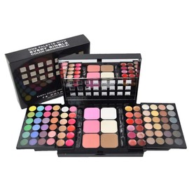 FantasyDay Professional Eyeshadow Palette Make Up Cosmetic Makeup Kit - 48 Colours Highly Pigmented Warm Matt Natural Eye Shadow Eyeshadow, 18 Lipsticks, 6 Concealers, 3 Blushes, 3 Face Powder #1