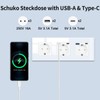 JIMEIDA 3 Socket with USB 20 W White Flush-Mounted, 16