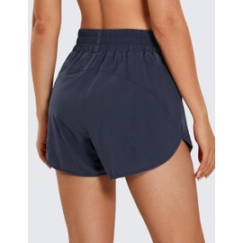 CRZ YOGA Women's Sports Shorts, Quick Dry Breathable Running Shorts, Lined Sportswear, Running, Fitness, Inseam 2.8 inches (7 cm), blue (navy blue)