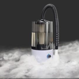 Hoqqf 4L Reptile Humidifier Fogger with Extended Hose - Adjustable & Quiet Fogger/Mister for Chameleon, Bearded Dragon, Amphibians - Large Capacity(White)