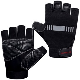 LEA WELL CO Workout Gloves! Premium Grip, Wrist Support, and Comfort. Weight Lifting Gloves for Men and Women for Bodybuilding, Gym Training and Exercise (Black, X-Large)