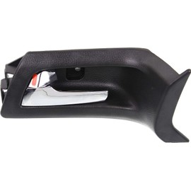 Interior Front Door Handle Compatible with PONTIAC G8 2008-2009 LH Chrome Lever (Brush) + Black Housing Plastic