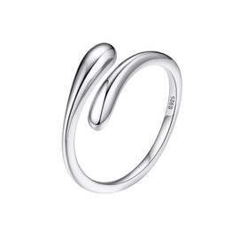 Bestyle Sterling Silver Rings For Women 925 Adjustable Thumb Rings Granddaughter Gift Knuckle Ring Jewellery