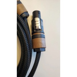 Neutrik Black Braided Speakon Cables for RCF Evox 12 Speakers (Pair) Evox12 6ft. UPGRADE