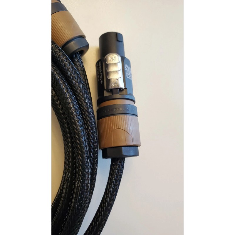 Neutrik Black Braided Speakon Cables for RCF Evox 12 Speakers
