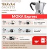 Teravan - Juntas de silicona compatibles con Bialetti Moka Express,