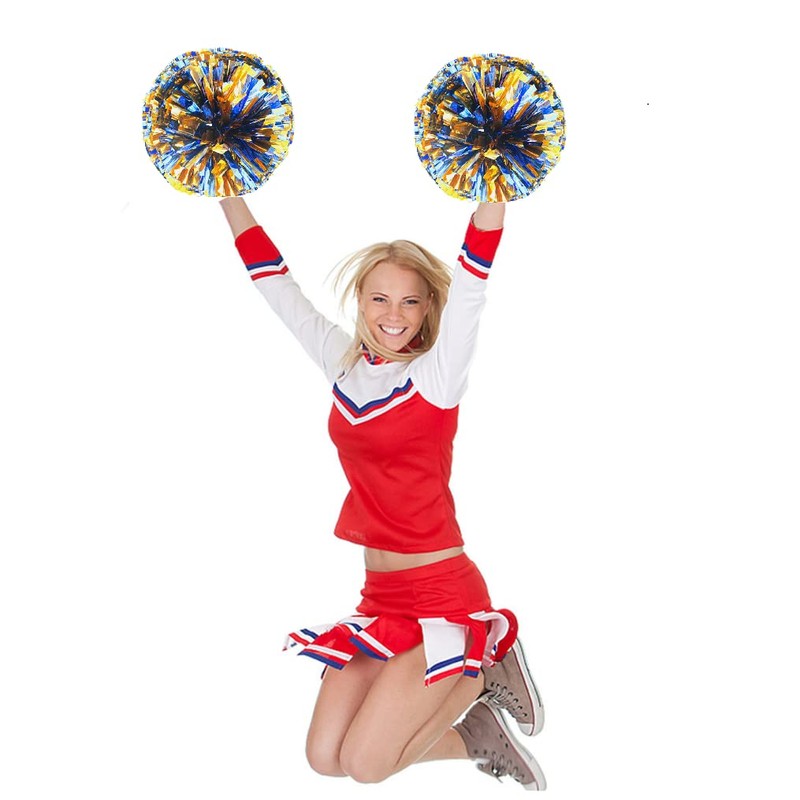 ZYBenda 2 Pack 12" Pom Poms, Cheerleading Pom Poms Cheerleader