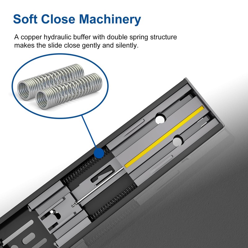 VADANIA Drawer Rails Soft Close Full Extension 300 mm, 39