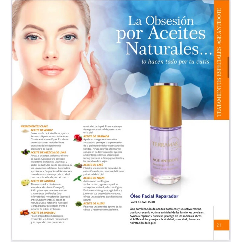 Oleo Facial Reparador Age Antidote Terramar Original