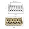 OVSAL 6 String Guitar Fixed Bridge 10.5mm Zinc Alloy Saddle