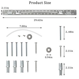 W10440498 W11025649 Mounting Plate Compatible with Whirlpool Microwave W10821385 For Installation Hardware Kit replacement Silver