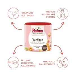 Natura Xanthan - 100g - Natural Binding Agent - Vegan and Gluten Free - For Baking and Cooking - Hot and Cold Food - Tasteless