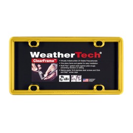 WeatherTech ClearFrame License Plate Frame, Golden Yellow