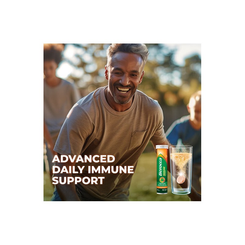 Berocca Immune Daily Defence Vitamin C, D and Zinc, Orange