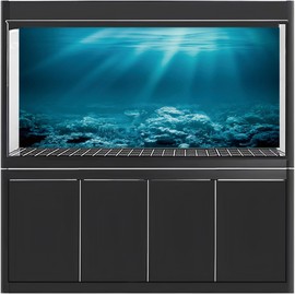 MIRRORANG 180 x 61 cm Underwater Theme Aquarium Background Sunshine Underwater World Aquarium Poster Background Vinyl Background