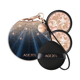 Age to Wenness Essence Cover Pact Black Gold Edition (Case + 2 Refills + Key Ring), No. 02.23 / 에이지투웨니스 에센스 커버 팩트 블랙골드 에디션(케이스+리필2개+키링), 02.23호