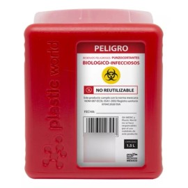 GH medic Bote Rpbi Contenedor Recolector  1.5 Lts Punzocortante