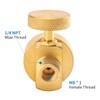 1LB Brass Propane Needle Control Valve, Disposable Adjustable Pressure Propane