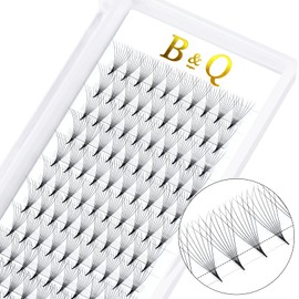 B&Q Eyelash Fans, 8D-C-0.07-14 Eyelash Extensions, Ready-to-Use Eyelashes, Fan, 0.07 Eyelash Extension, Volume Eyelashes, C D Curl, Black, 8D-C-0.07, 14 mm
