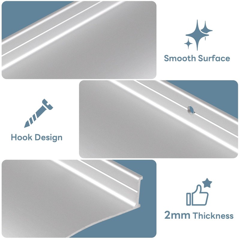 Orechic Heavy-Duty Aluminum Door Rain Drip Guard, 4″ Extra-Wide and