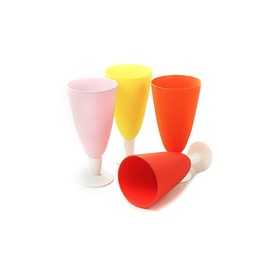 Tupperware Expressions Ice Cream Dessert Cocktail Cup (4) rose+yellow+red+orange FBA 36580