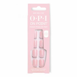 OPI OPI On Point Baby Take a Vow | Short Squoval Nude Pastel Pink Press On Nails | With Nail Glue | Long Lasting, Reusable, Non-damaging