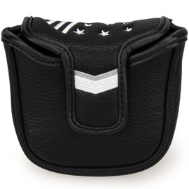 mytag Putter Cover Golf Mallet Putter Headcover Skull Skeleton Strong Magnetic for Heel Shafted Putter