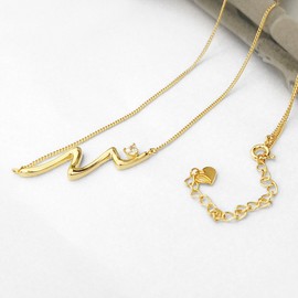 14K Gold Plated Necklace for Women, Cubic Zirconia Heart Pendant Necklace, Valentine's Day/Mother's Day Gift for Wife, Girlfriend, Mom, 18+2 Inch Adjustable Chain, Dainty Fashion Jewelry for Her