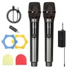 Mikrofon Kabellos,2 Stück Kabelloses Mikrofon Mit Wiederaufladbarem Empfänger,Wireless Microphone Set,Dual