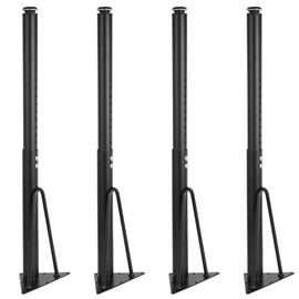 Hocamel Adjustable Table Legs 18-30 inch (45-75cm), Metal Desk Legs Ø45/50 mm with Screws, Telescopic Legs for Home and Office,Kitchen, Classroom Activity Table,Tabletops, DIY Desk, RV(4-Pack)-Black