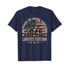 80 Years Old Born 1945 Vintage 80th birthday T-Shirt