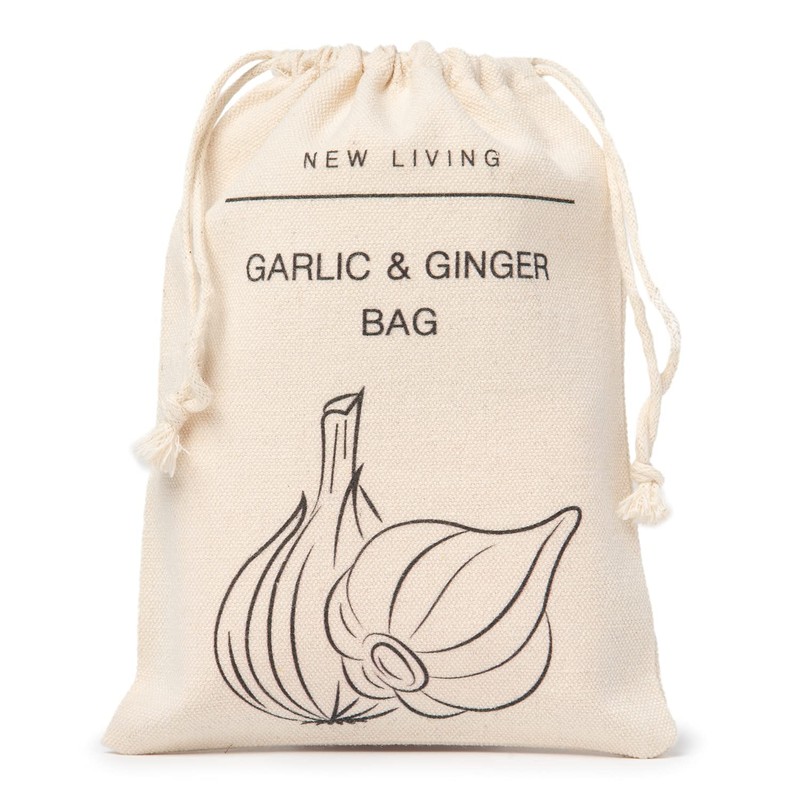New Living Organic Linen Cotton Garlic & Ginger Bags Eco