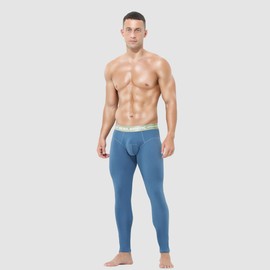 Ouruikia Men's Thermal Underwear Bottoms Fleece Lined Thermal Pants Long Johns Pants Ski Thermals Bottom Cold Weather Sky Blue S