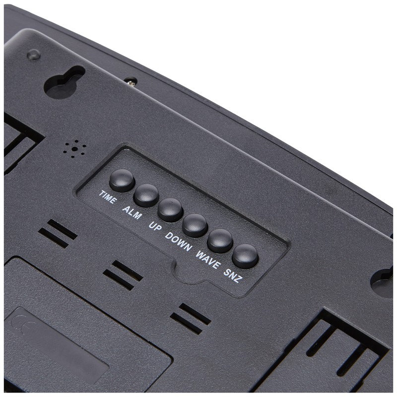 Precision LCD Radio Controlled Wall Desk Clock, Day,Alarm, Temperature Moonphase