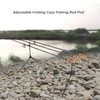 HUIOP Fishing Rod Holder, Adjustable Retractable, Aluminum, Black, Deck Mount,