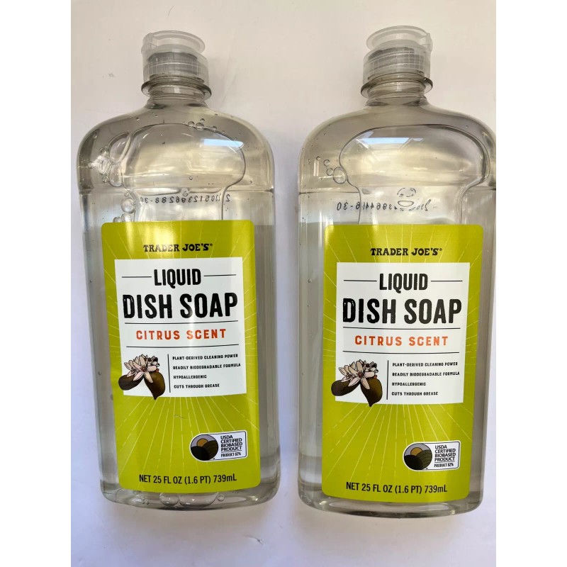 Trader Joe's 2-Bottles Trader Joe's Liquid Dish Soap Citrus Scent