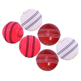 Kosma Cricket Incrediball Practice Balls (6 Pack - 2 Pc each Red, White, Pink) Real Bounce allows players to develop their playing skills without the risk of injury