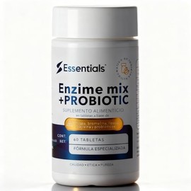 Enzime Mix  Probiotic  Essentials Innovation  Enzimas digestivas  Probioticos  60 Tabletas                                                            