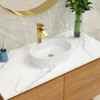 Lordear Vessel Sink Oval 19 x 12 Inch White Ceramic