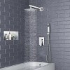 SR SUN RISE Shower Faucet Set System Chrome 8" Rainfall