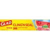 Glad Cling N Seal Plastic Food Wrap, 300 Square Foot