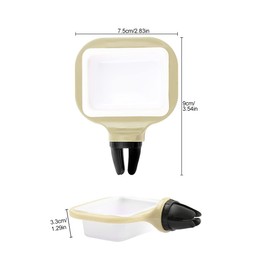 2 PCS Car Dip Clips Sauce Holder Jagowa In-car Dip Fries Ketchup Container Car Accessories for Vents of Vehicle (White)