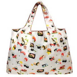 Bowbear Foldable Nylon Reusable Shopping Grocery Bag, Sushi Bento