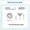 sourcing map 25 Pcs Crystal Upholstery Tacks 25mm Diamond Upholstery