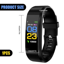 PLUSHCEWT Fitness Tracker Watch with Heart Rate Monitor Sleep Monitor Activity Tracker with Step and Calories Counter Waterproof Bluetooth Watch with Stopwatch Pedometer for Kids,Women and Men