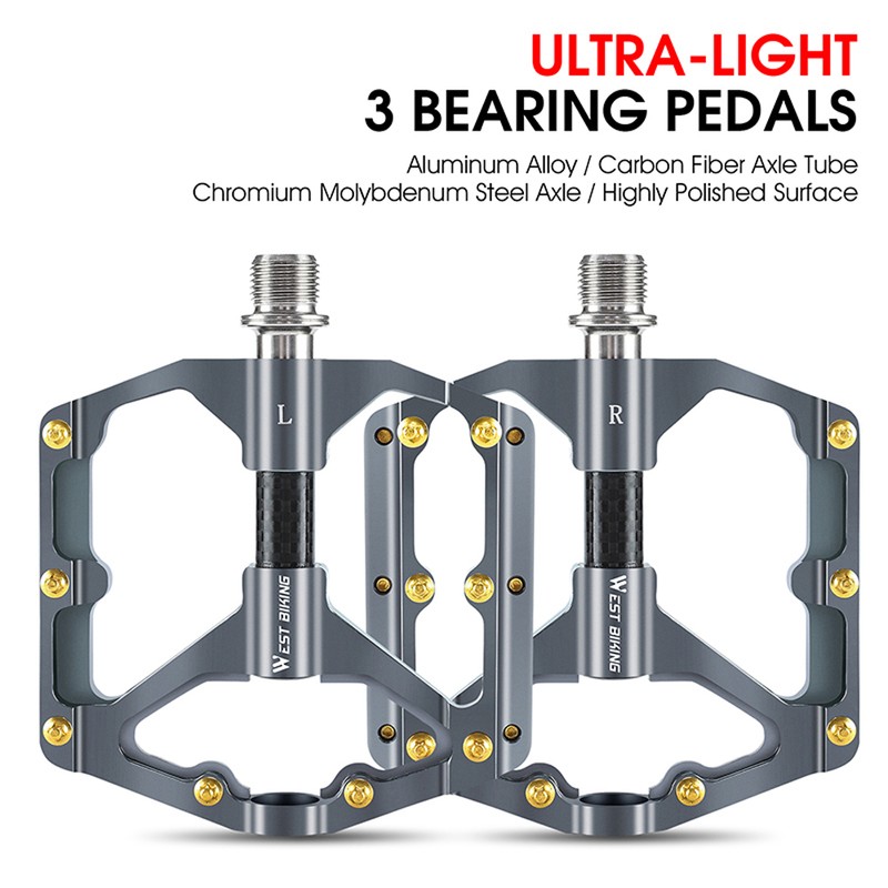 Ultralight Aluminum Alloy Bicycle Pedals 3 Bearings Bike Pedals AntiSlip